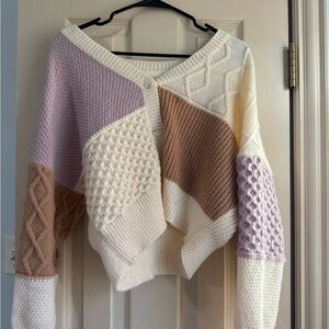 Altar'd State Multicolor Knit Cardigan